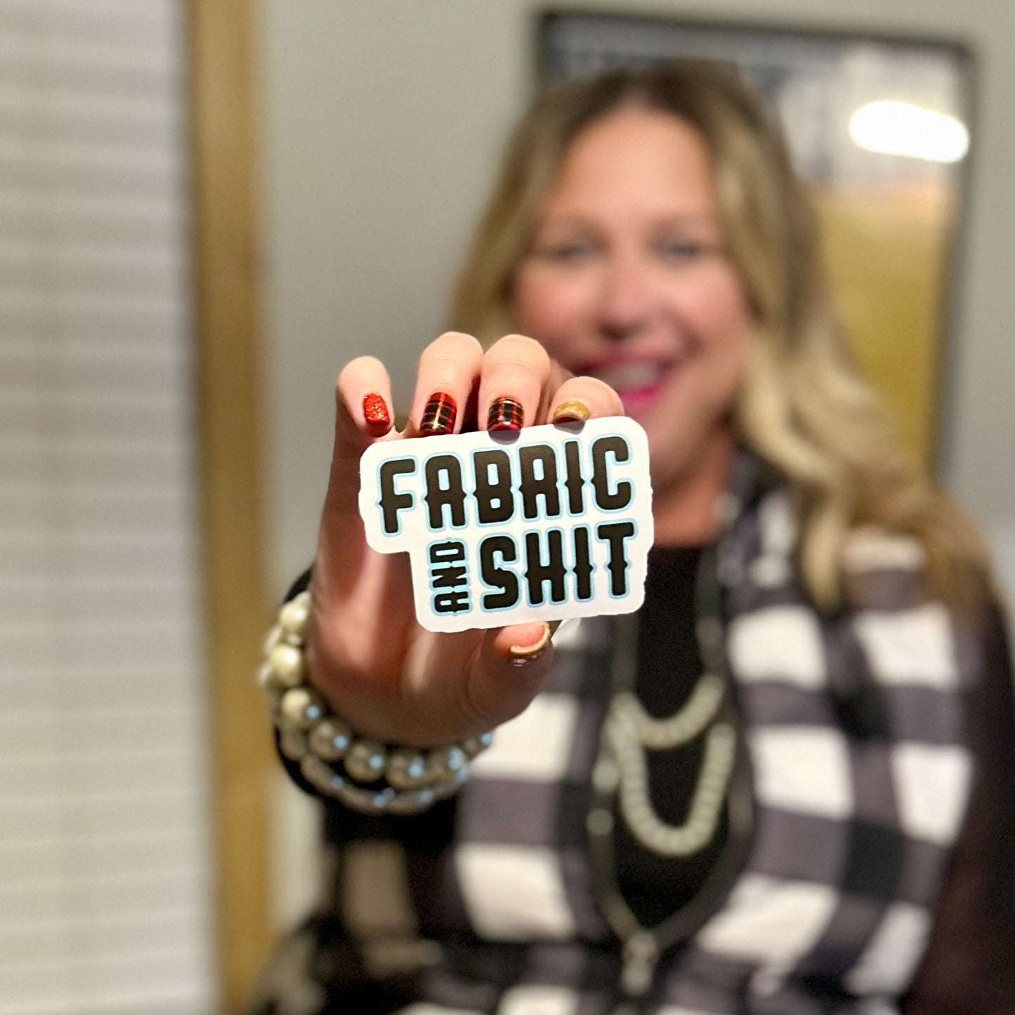 FABRIC AND SHIT VINYL STICKER