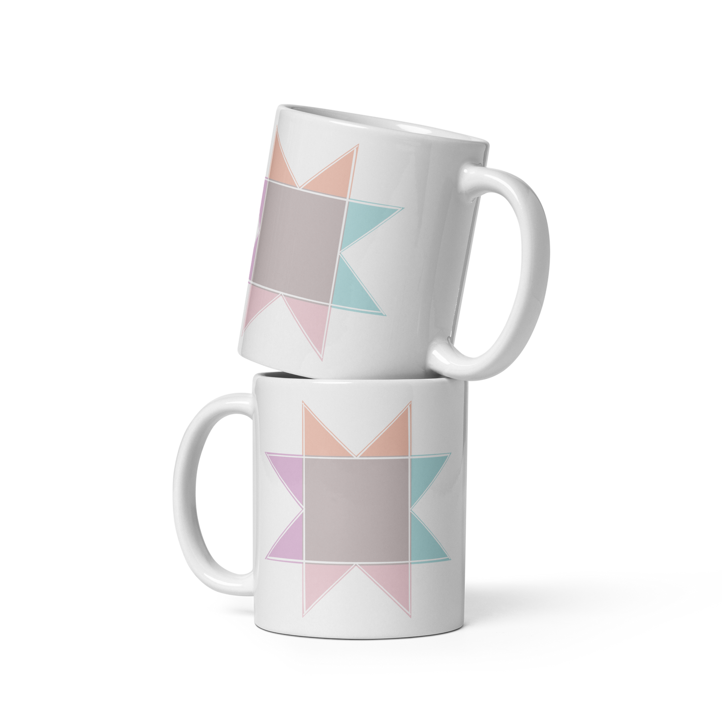 PASTEL QUILT BLOCK MUG